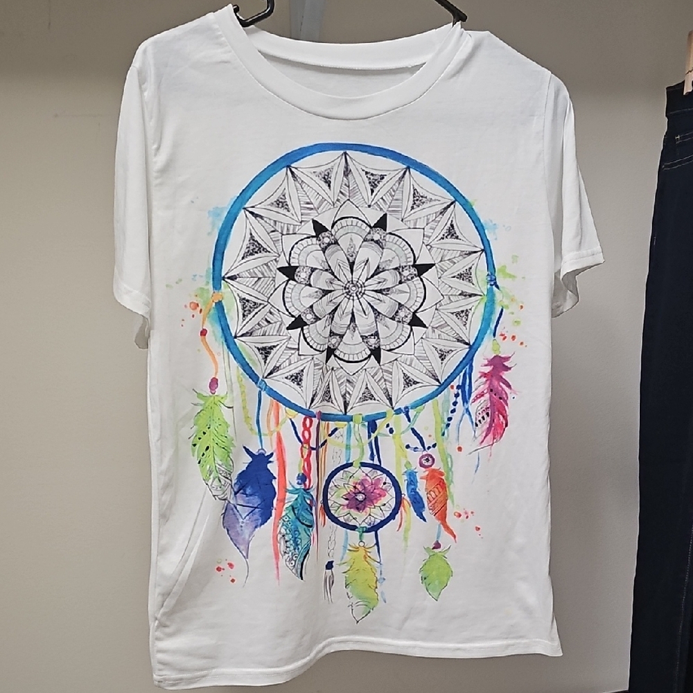Women's New WithoutTags Colorful Dreamcatcher T-Shirt Medium